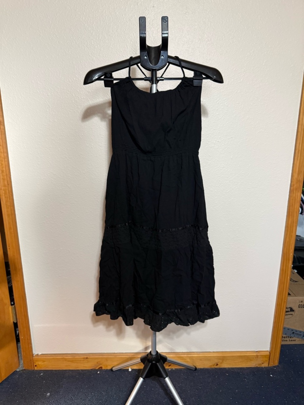 Mossimo Supply Co. Black Strapless Midi Dress
